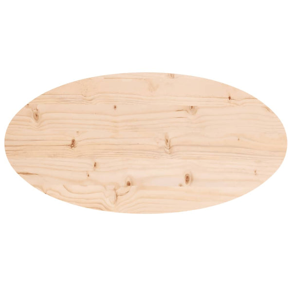 Massivholz Tischplatte Kiefer Oval 70x35 cm