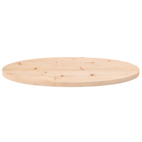 Massivholz Tischplatte Kiefer Oval 80x40 cm