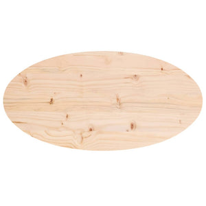 Massivholz Tischplatte Kiefer Oval 80x40 cm