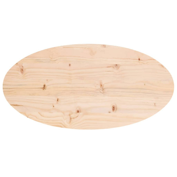 Massivholz Tischplatte Kiefer Oval 80x40 cm