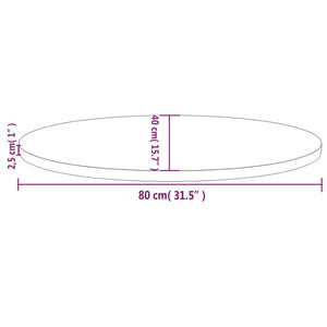 Massivholz Tischplatte Kiefer Oval 80x40 cm