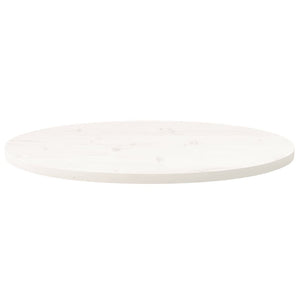 Weiße Tischplatte Oval 80x40 cm Kiefer Massivholz