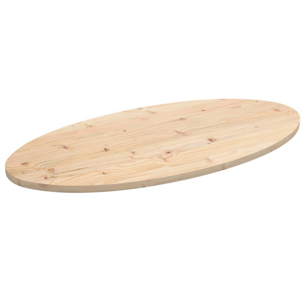 Massivholz Tischplatte Kiefer Oval 90x45 cm