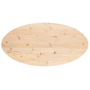 Massivholz Tischplatte Kiefer Oval 90x45 cm