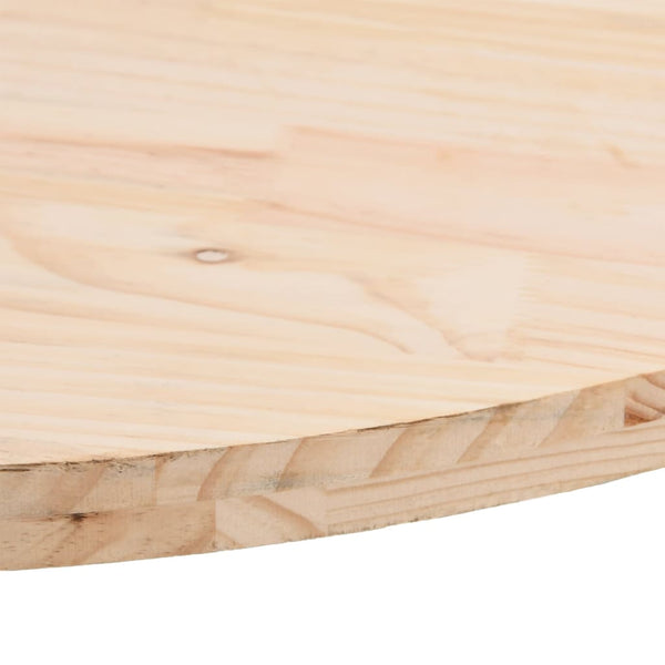 Massivholz Tischplatte Kiefer Oval 90x45 cm