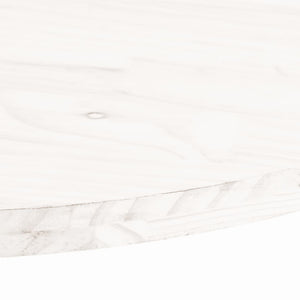 Tischplatte Weiß 90x45 cm Kiefer Massivholz Oval