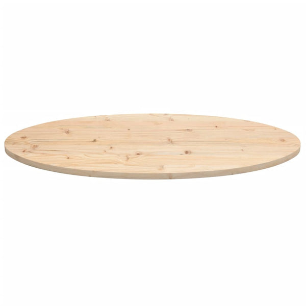 Massivholz Tischplatte Kiefer Oval 110x55 cm