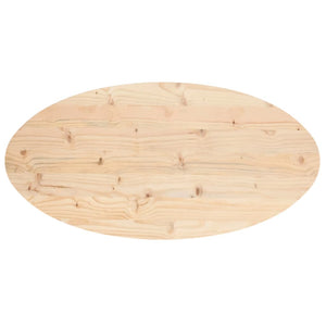 Massivholz Tischplatte Kiefer Oval 110x55 cm
