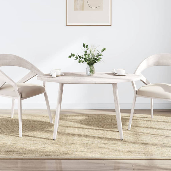 Weiße Tischplatte Oval, 110x55 cm, Kiefer Massivholz