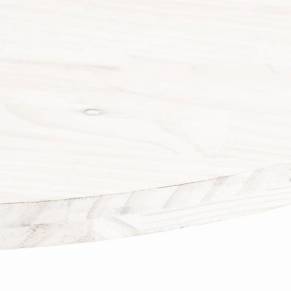 Weiße Tischplatte Oval, 110x55 cm, Kiefer Massivholz