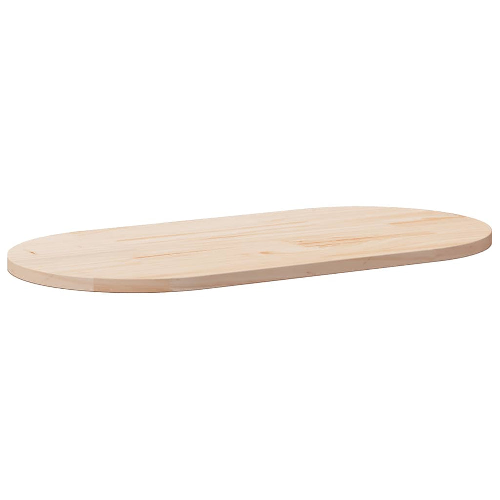 vidaXL Dessus de table 100x50x2,5 cm Bois de pin massif Oval