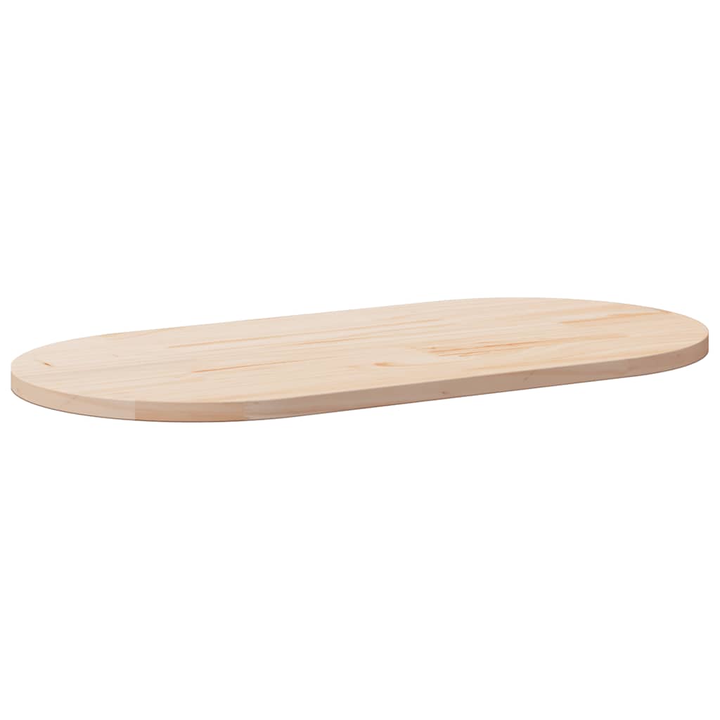 Massivholz Tischplatte Kiefer Oval 100x50 cm