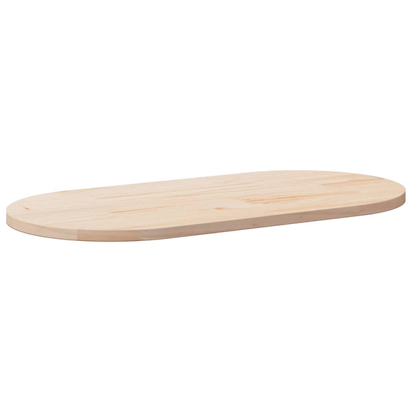 Massivholz Tischplatte Kiefer Oval 100x50 cm