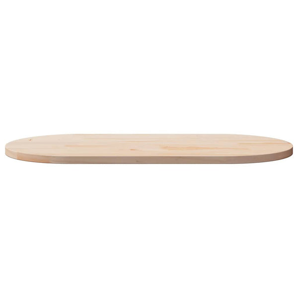 Massivholz Tischplatte Kiefer Oval 100x50 cm