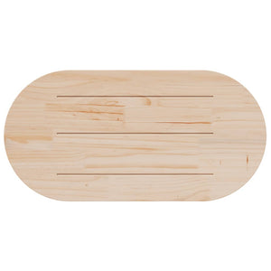 Massivholz Tischplatte Kiefer Oval 100x50 cm