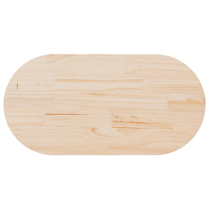 Massivholz Tischplatte Kiefer Oval 100x50 cm