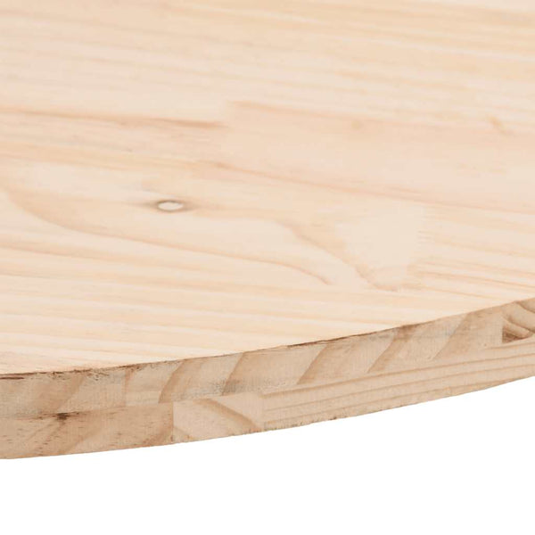 Massivholz Tischplatte Kiefer Oval 100x50 cm