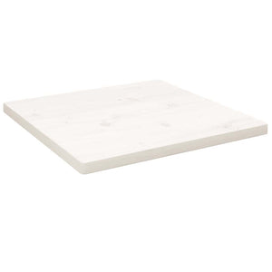 vidaXL Plateau de table Blanc 50x50x2,5 cm Pin Massif Carré