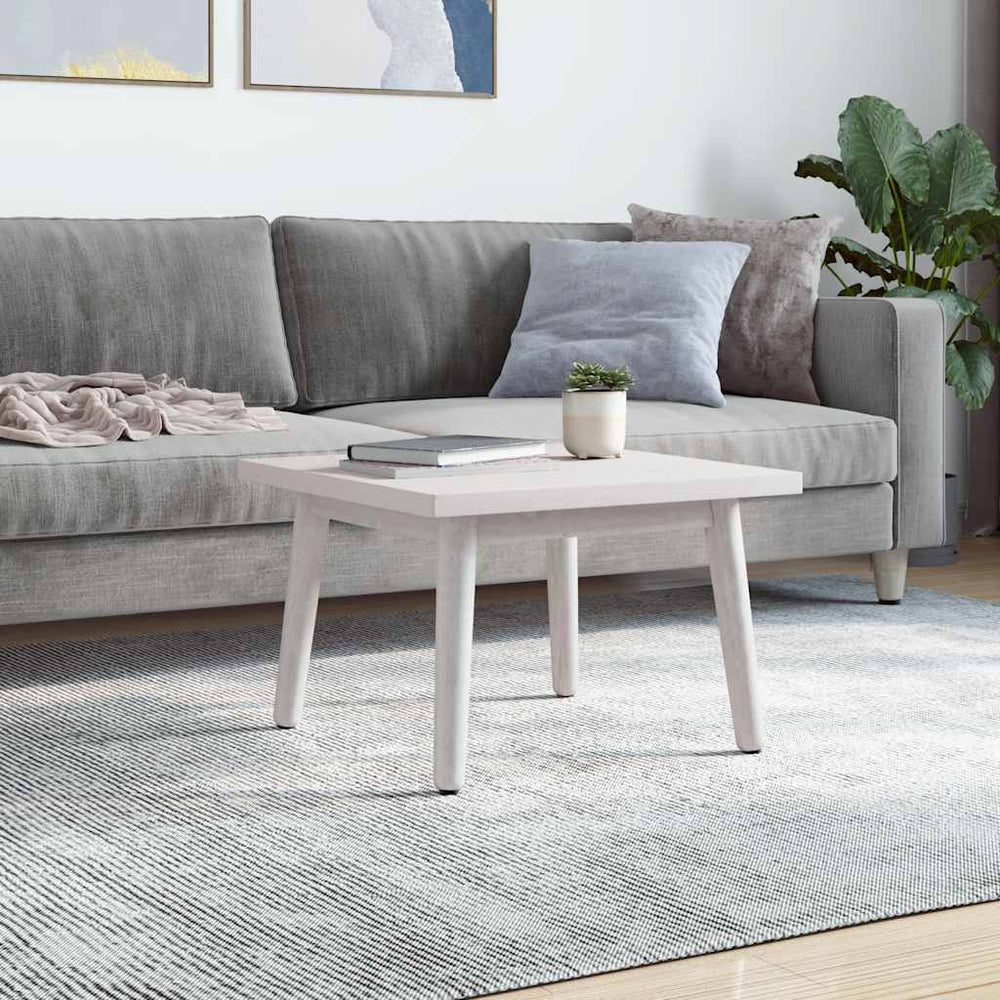 vidaXL Plateau de table Blanc 60x60x2,5 cm Bois de pin massif Carré
