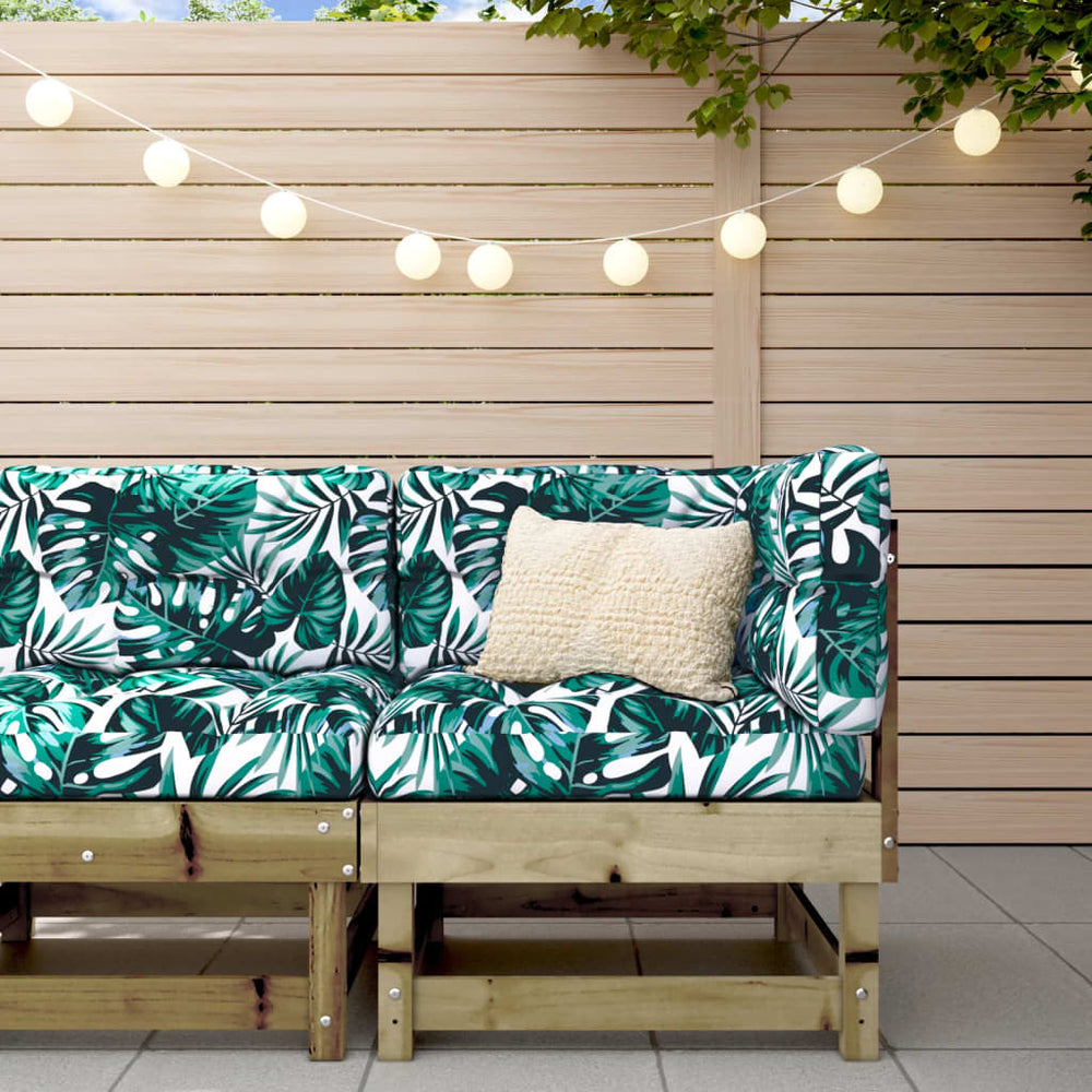 vidaXL Canapé d'angle de jardin en bois de pin imprégné