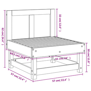 vidaXL Canapé d'angle de jardin en bois de douglas massif