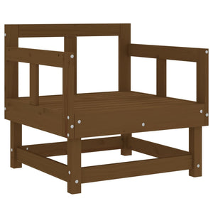 2er Set Gartenstühle Honigbraun Kiefer Massivholz