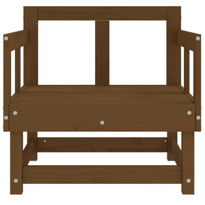 2er Set Gartenstühle Honigbraun Kiefer Massivholz