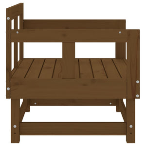 2er Set Gartenstühle Honigbraun Kiefer Massivholz