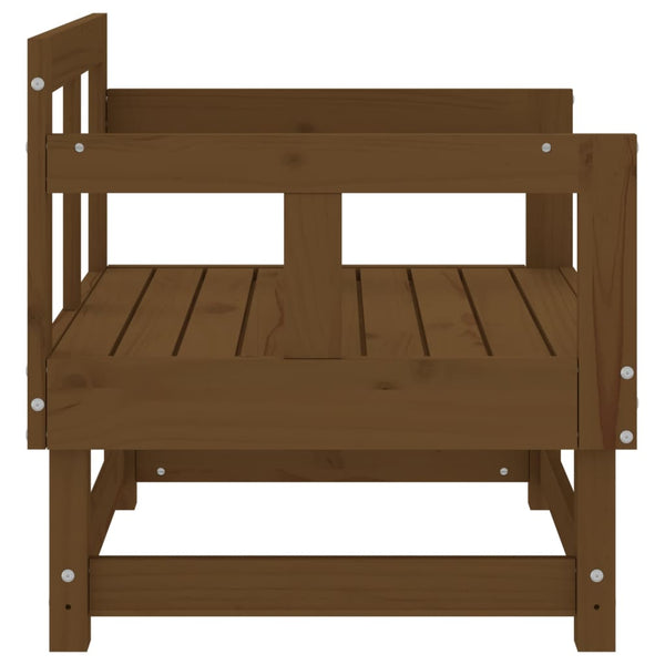 2er Set Gartenstühle Honigbraun Kiefer Massivholz