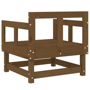 2er Set Gartenstühle Honigbraun Kiefer Massivholz