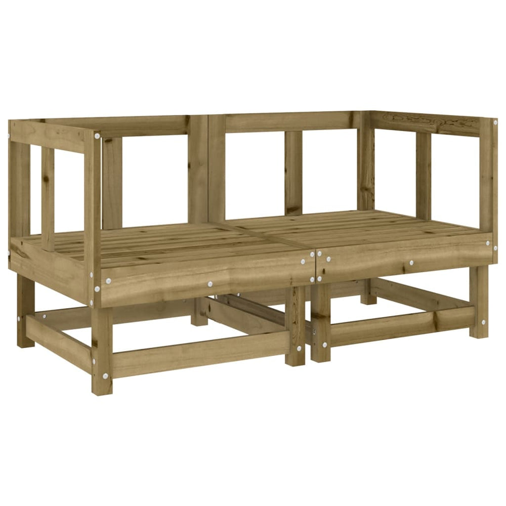 vidaXL Canapés d'angle de jardin 2 pcs Bois de pin imprégné