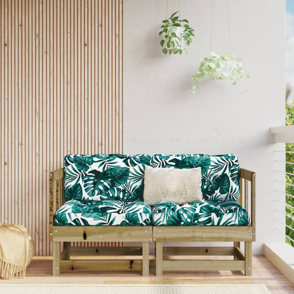 vidaXL Garden Corner Sofas 2 pcs. Impregnated Pinewood