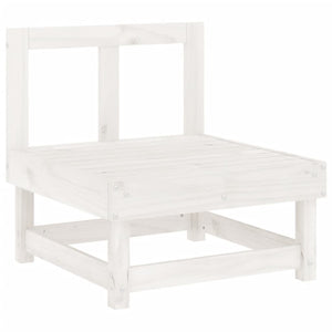 vidaXL Canapés centraux de jardin 2 pcs Blanc Bois de pin massif