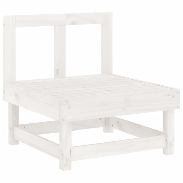 vidaXL Canapés centraux de jardin 2 pcs Blanc Bois de pin massif