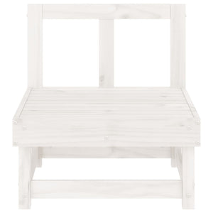 vidaXL Canapés centraux de jardin 2 pcs Blanc Bois de pin massif