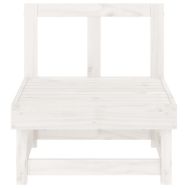 vidaXL Canapés centraux de jardin 2 pcs Blanc Bois de pin massif