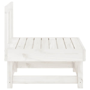 vidaXL Canapés centraux de jardin 2 pcs Blanc Bois de pin massif