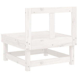 vidaXL Canapés centraux de jardin 2 pcs Blanc Bois de pin massif