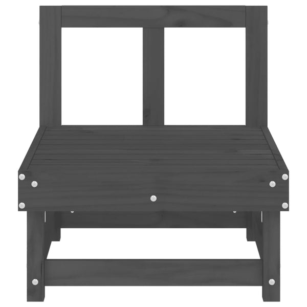 vidaXL Garden Center Sofas 2 pcs. Gray Solid Pinewood