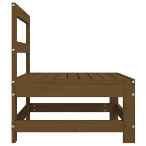 vidaXL Canapés centraux de jardin 2 pcs Marron miel Bois de pin massif