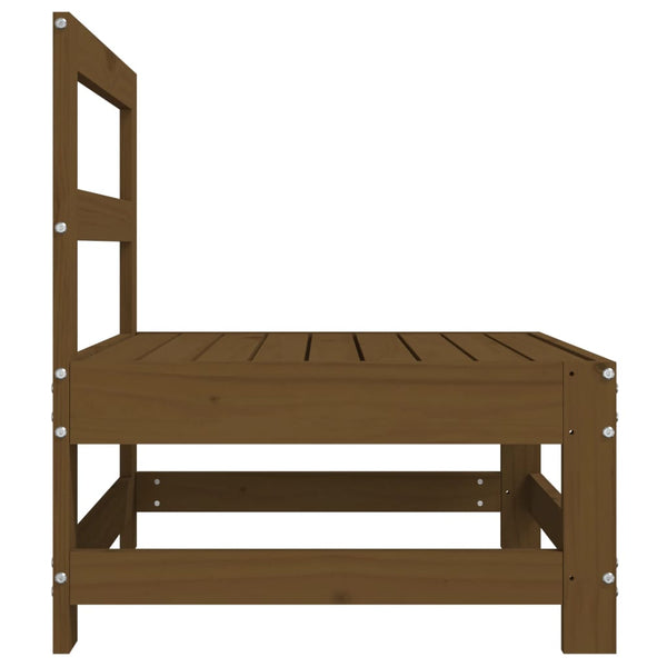 vidaXL Canapés centraux de jardin 2 pcs Marron miel Bois de pin massif