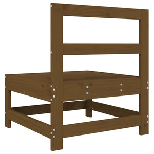 vidaXL Canapés centraux de jardin 2 pcs Marron miel Bois de pin massif