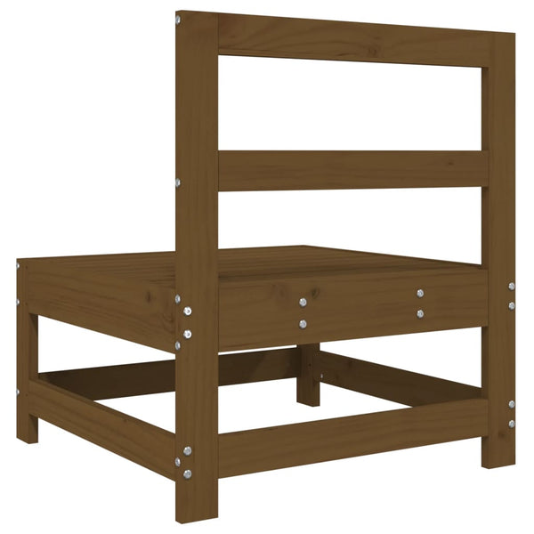 vidaXL Canapés centraux de jardin 2 pcs Marron miel Bois de pin massif
