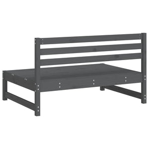 Garten Mittelsofa Grau 120x80 cm Kiefer Massivholz
