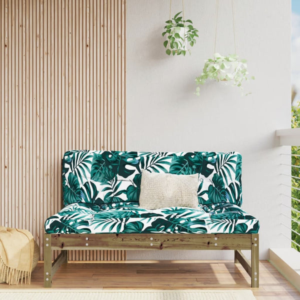 vidaXL Canapé d'angle de jardin 120x80 cm en pin imprégné