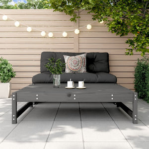 Gartenhocker Grau 120x80 cm Kiefer Massivholz