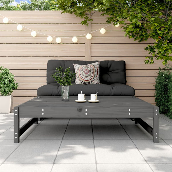 Gartenhocker Grau 120x80 cm Kiefer Massivholz