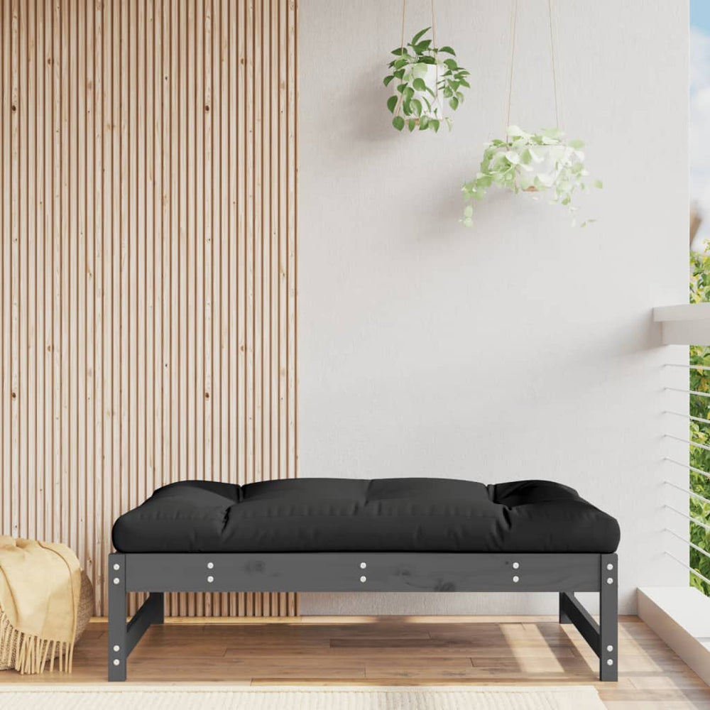 Gartenhocker Grau 120x80 cm Kiefer Massivholz