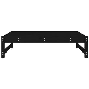 Gartenhocker Schwarz 120x80 cm Kiefer Massivholz