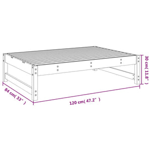 Gartenhocker Kiefernholz 120x80 cm